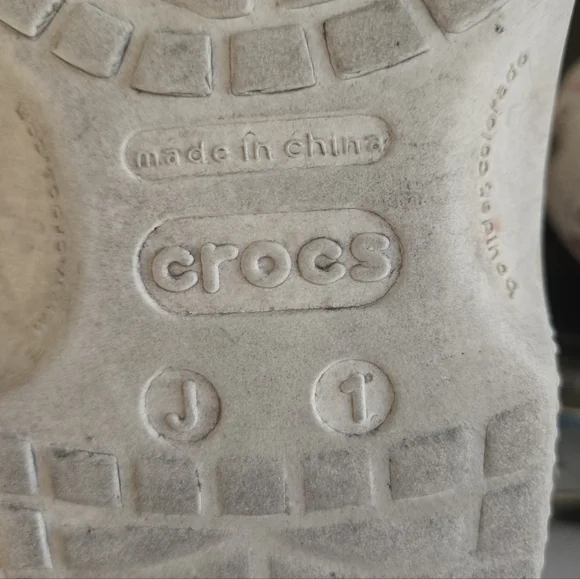 Kids Classic Pool Party Crocs Clog – Flamingo Print – White – Size J1 - Picture 6 of 7